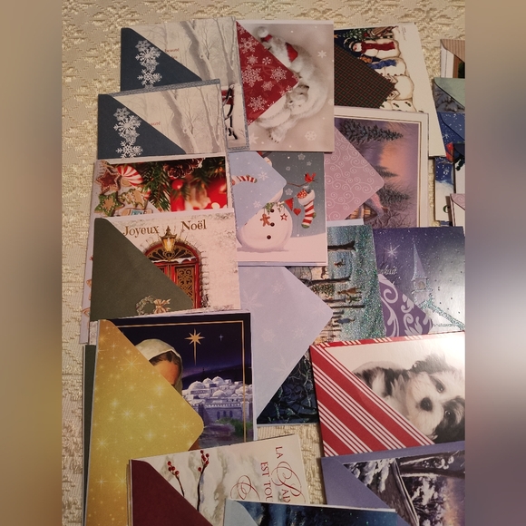 Bundle of 50 French written Christmas cards - Picture 4 of 8